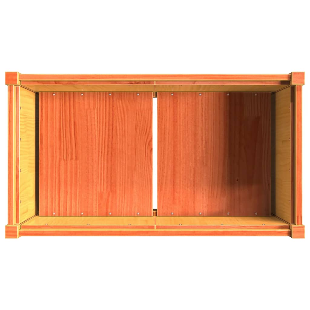 vidaXL Ζαρντινιέρα Καφέ Κεριού 90 x 50 x 70 εκ. από Μασίφ Ξύλο Πεύκου