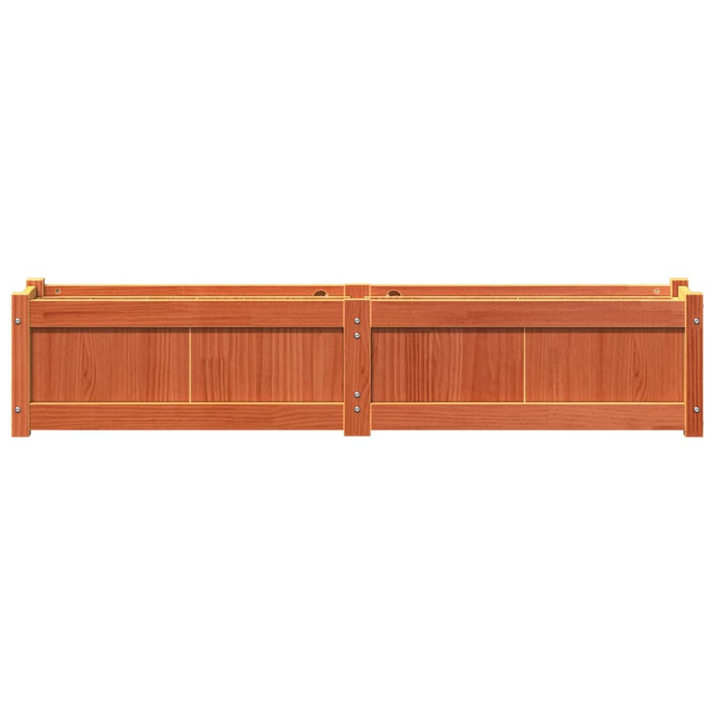 vidaXL Ζαρντινιέρα Καφέ Κεριού 150 x 31 x 31 εκ. από Μασίφ Ξύλο Πεύκου