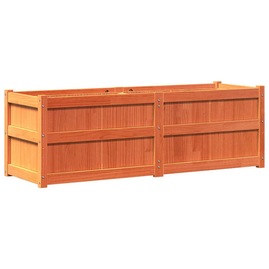 vidaXL Ζαρντινιέρα Καφέ Κεριού 150 x 50 x 50 εκ. από Μασίφ Ξύλο Πεύκου