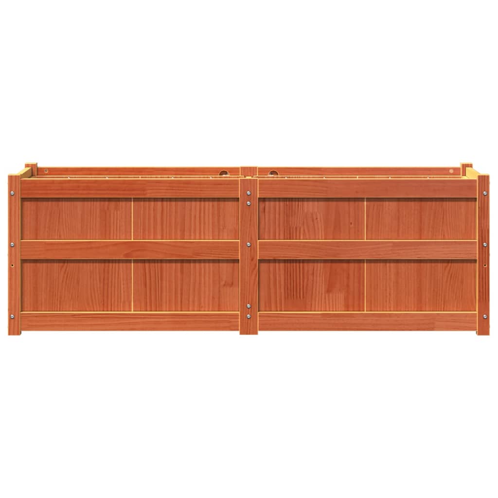 vidaXL Ζαρντινιέρα Καφέ Κεριού 150 x 50 x 50 εκ. από Μασίφ Ξύλο Πεύκου