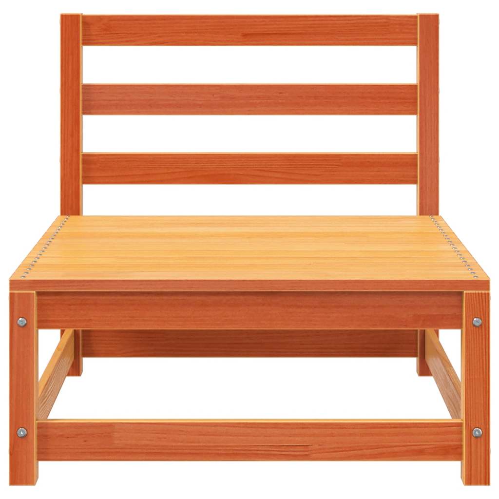 vidaXL Καναπές Κήπου Χωρίς Μπράτσα Καφέ κεριού Μασίφ Ξύλο Πεύκου