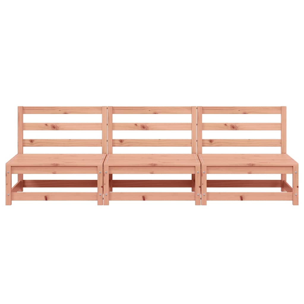 vidaXL Καναπέδες Κήπου Χωρ. Μπράτσα 3Τεμ 70x70x67εκ Μασίφ Ψευδοτσούγκα