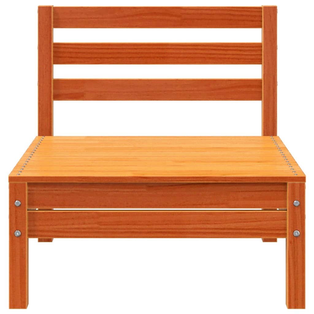 vidaXL Καναπές Κήπου Τριθέσιος Καφέ κεριού από Μασίφ Ξύλο Πεύκου