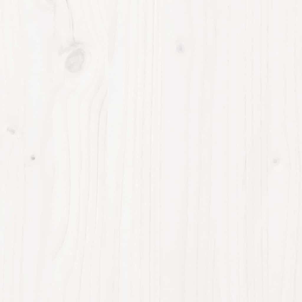 vidaXL Καναπές Κήπου Τριθέσιος με Υποπόδιο Λευκός Μασίφ Ξύλο Πεύκου