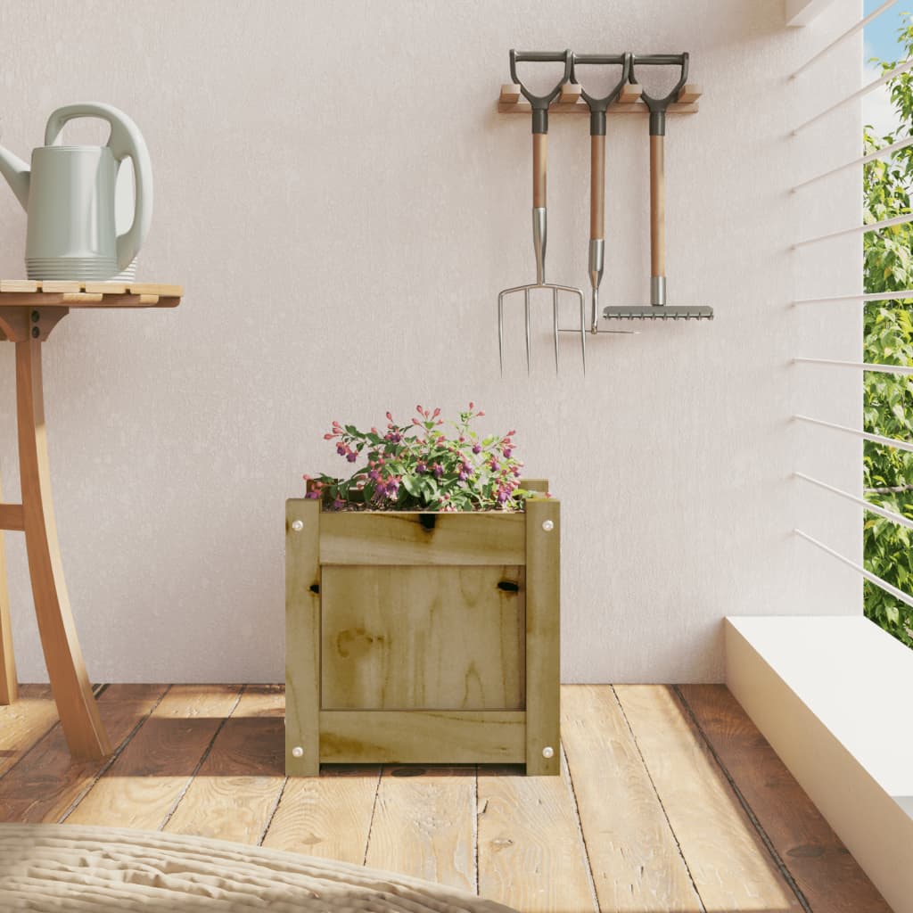 vidaXL Ζαρντινιέρα 31 x 31 x 31 εκ. Εμποτ. Ξύλο Πεύκου
