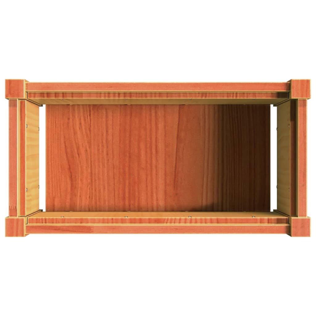 vidaXL Ζαρντινιέρες 2 τεμ. Καφέ Κεριού από Μασίφ Ξύλο Πεύκου