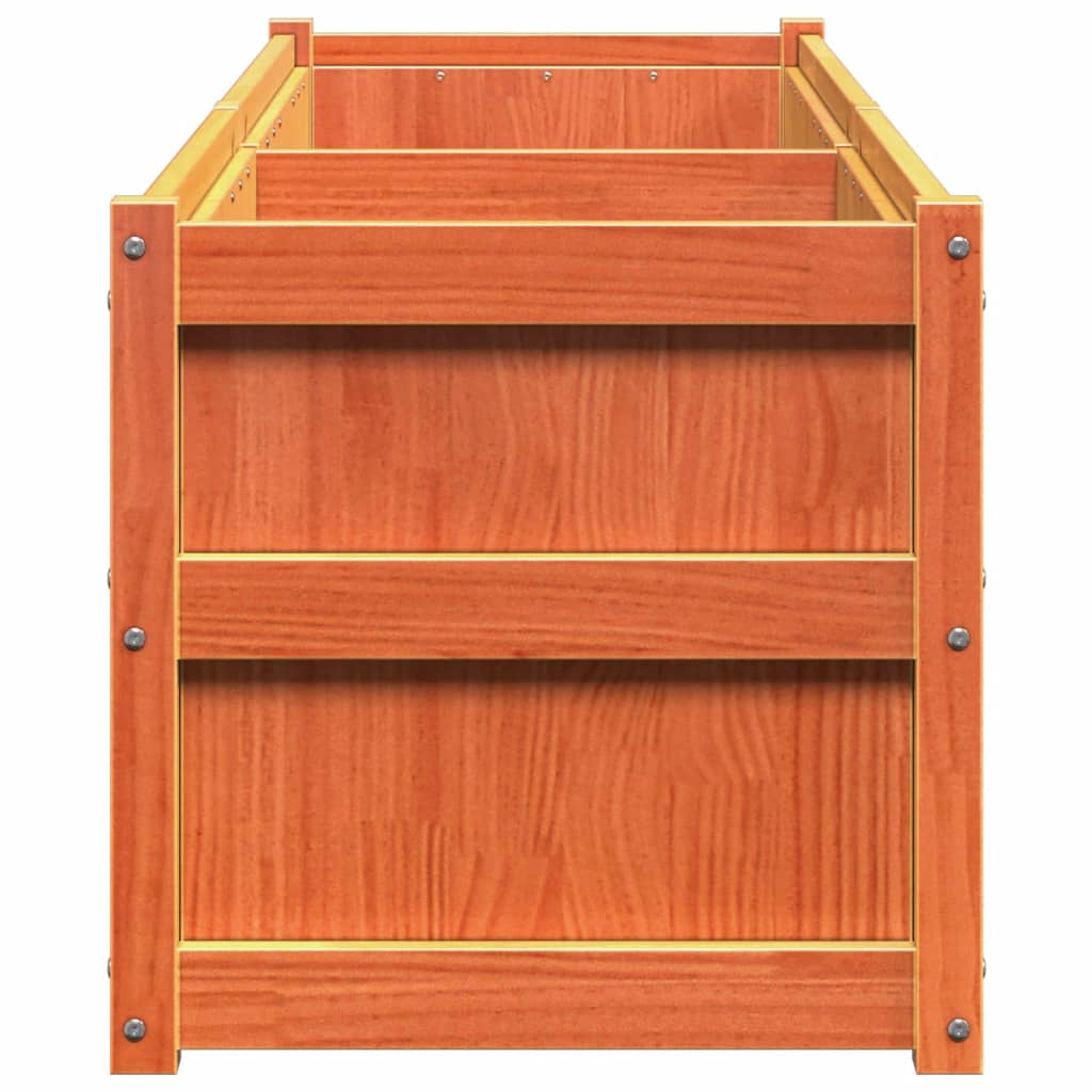 vidaXL Ζαρντινιέρα Καφέ Κεριού 180 x 50 x 50 εκ. από Μασίφ Ξύλο Πεύκου