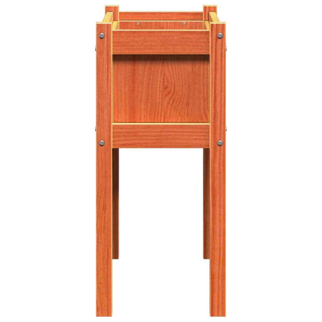 vidaXL Ζαρντινιέρες με Πόδια 2 τεμ. Καφέ Κεριού από Μασίφ Ξύλο Πεύκου