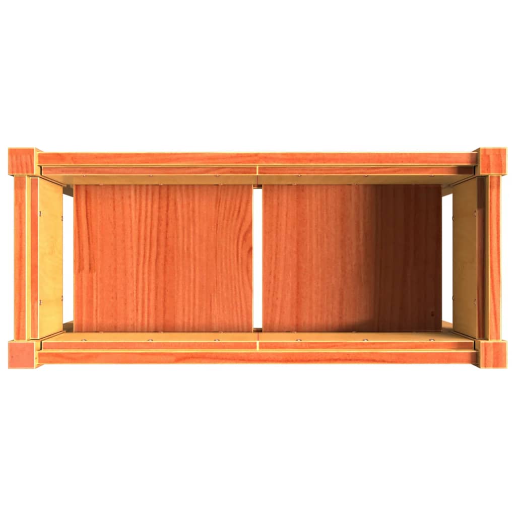 vidaXL Ζαρντινιέρες με Πόδια 2 τεμ. Καφέ Κεριού από Μασίφ Ξύλο Πεύκου