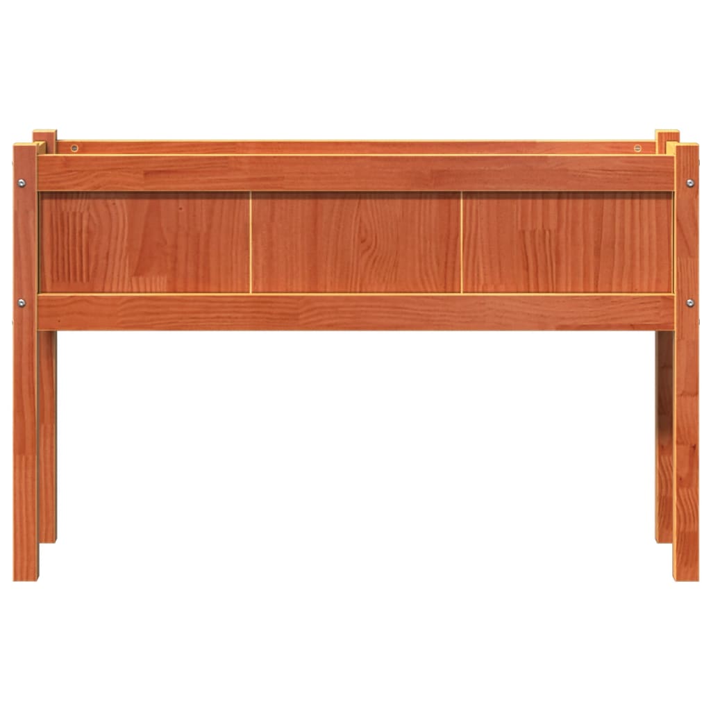 vidaXL Ζαρντινιέρα με Πόδια Καφέ Κεριού 110x31x70εκ. Μασίφ Ξύλο Πεύκου