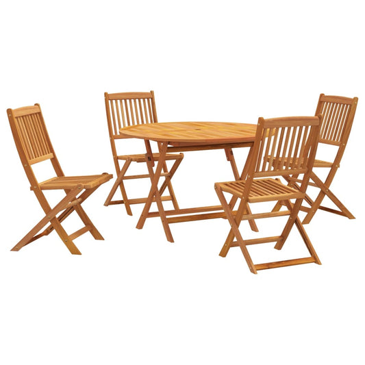 vidaXL Τραπεζαρία Κήπου Σετ 5 Τεμαχίων από Μασίφ Ξύλο Ακακίας