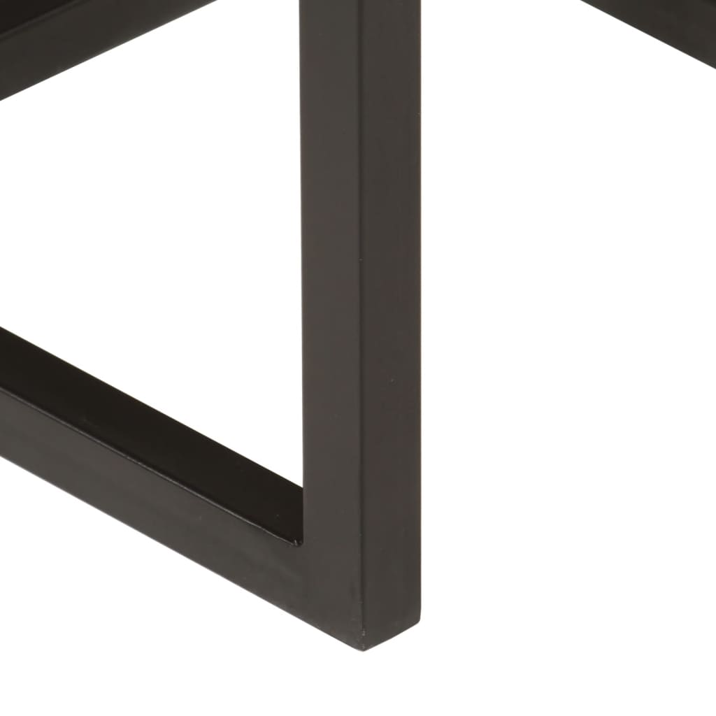 vidaXL Τραπεζάκια Ζιγκόν 3 τεμ. από Μασίφ Ξύλο Μάνγκο και Σίδερο