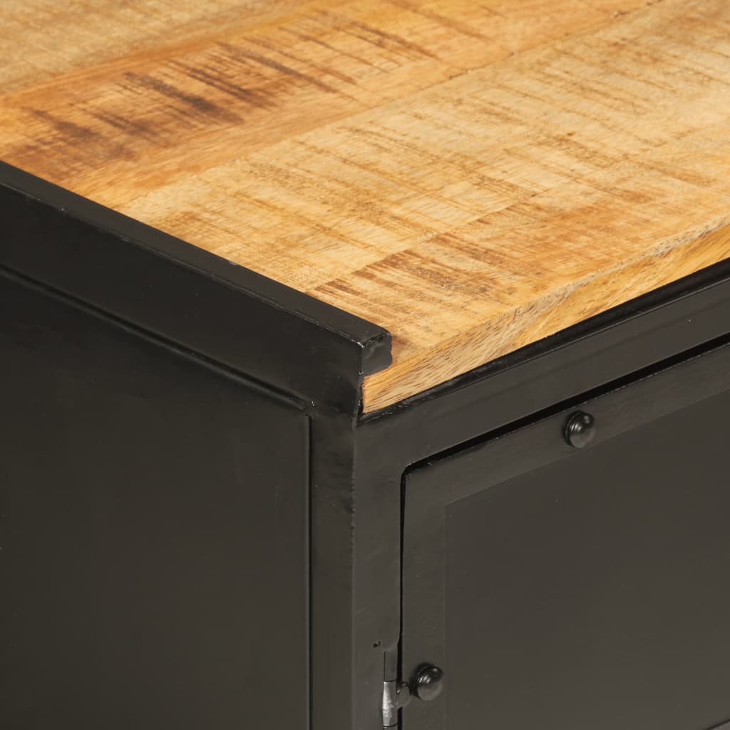 vidaXL Ντουλάπι Νιπτήρα 55x35x60 εκ. από Σίδηρο / Μασίφ Ξύλο Μάνγκο