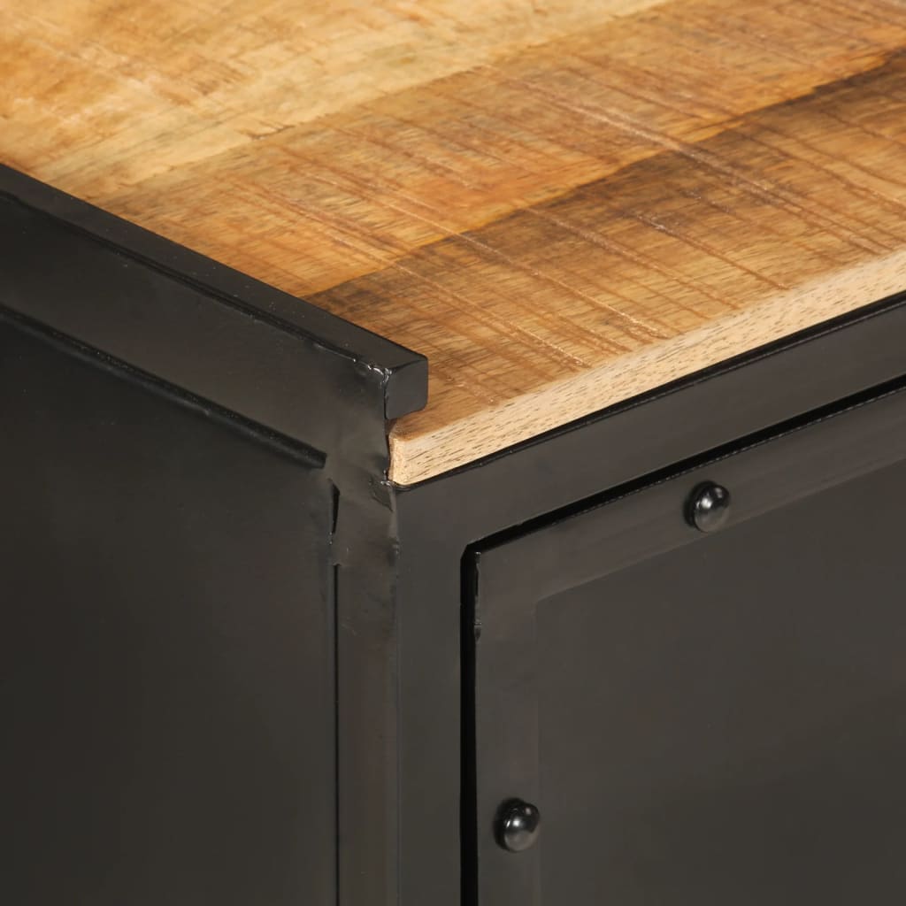 vidaXL Ντουλάπι Μπάνιου 40 x 30 x 60 εκ. Σίδηρο και Μασίφ Ξύλο Μάνγκο