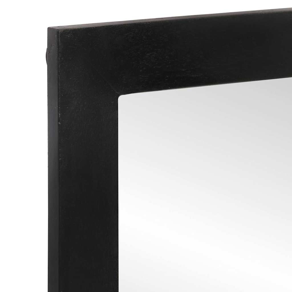 vidaXL Καθρέφτης Μπάνιου 55x1x60 εκ. από Γυαλί και Μασίφ Ξύλο Μάνγκο