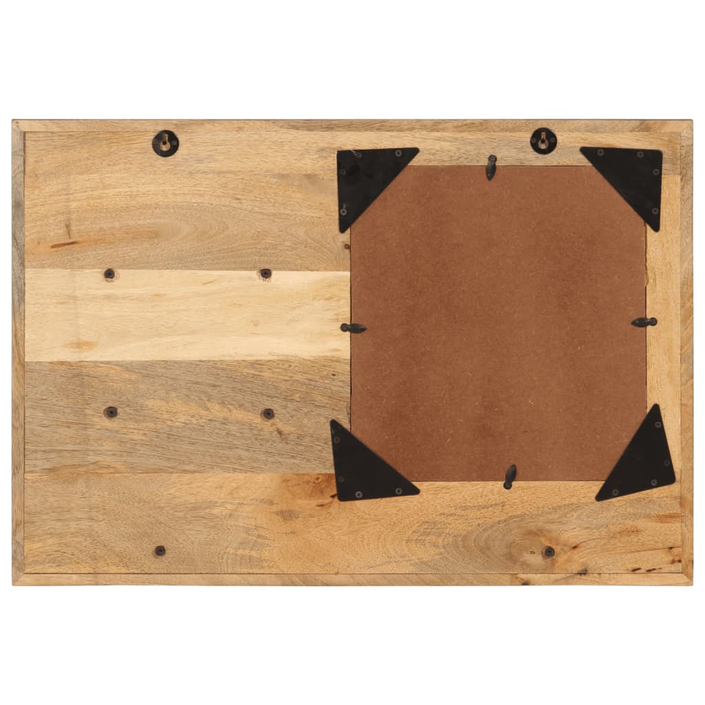 vidaXL Καθρέφτης με Ράφια 80x8x55 εκ. Γυαλί και Μασίφ Ξύλο Μάνγκο