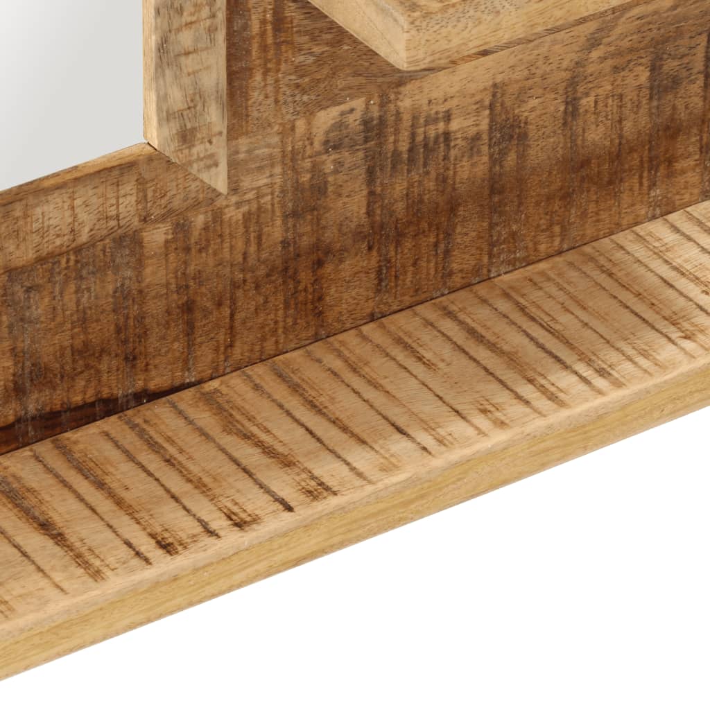 vidaXL Καθρέφτης με Ράφια 80x8x55 εκ. Γυαλί και Μασίφ Ξύλο Μάνγκο