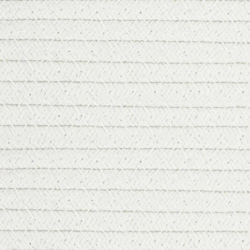 vidaXL Καλάθια Αποθήκευσης 2 τεμ. Γκρι/Λευκό Ø28 x 28 εκ. Βαμβακερά