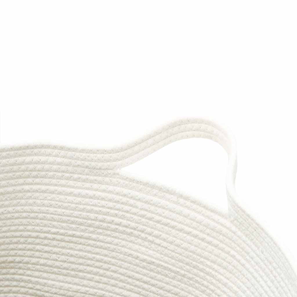 vidaXL Καλάθι Αποθήκευσης Μαύρο και Λευκό Ø49x65 εκ. Βαμβακερό