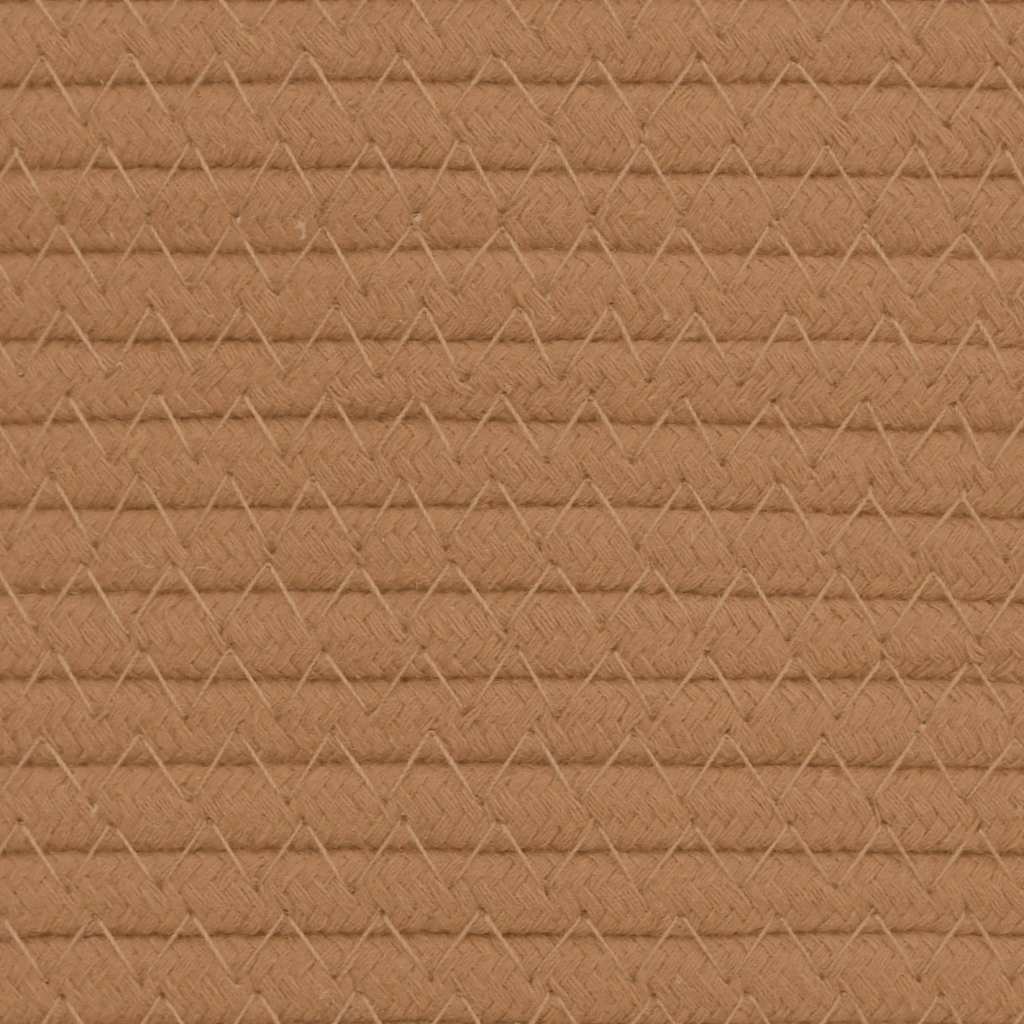 vidaXL Καλάθι Αποθήκευσης Καφέ Ø40 x 35 εκ. Βαμβακερό