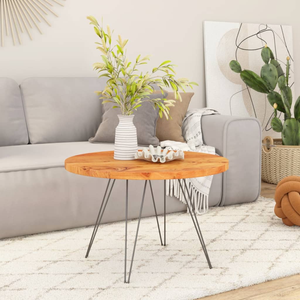 vidaXL Επιφάνεια Τραπεζιού Στρογγυλή Ø50x2,5 εκ. Μασίφ Ξύλο Ακακίας