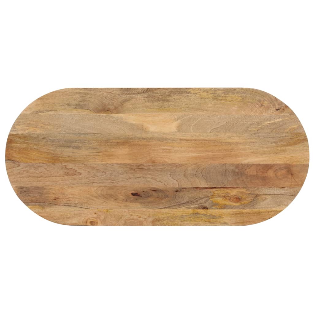 vidaXL Επιφάνεια Τραπεζιού Οβάλ 120x60x3,8 εκ. Μασίφ Ξύλο Μάνγκο