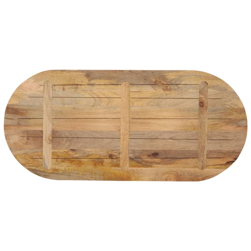 vidaXL Επιφάνεια Τραπεζιού Οβάλ 120x60x3,8 εκ. Μασίφ Ξύλο Μάνγκο