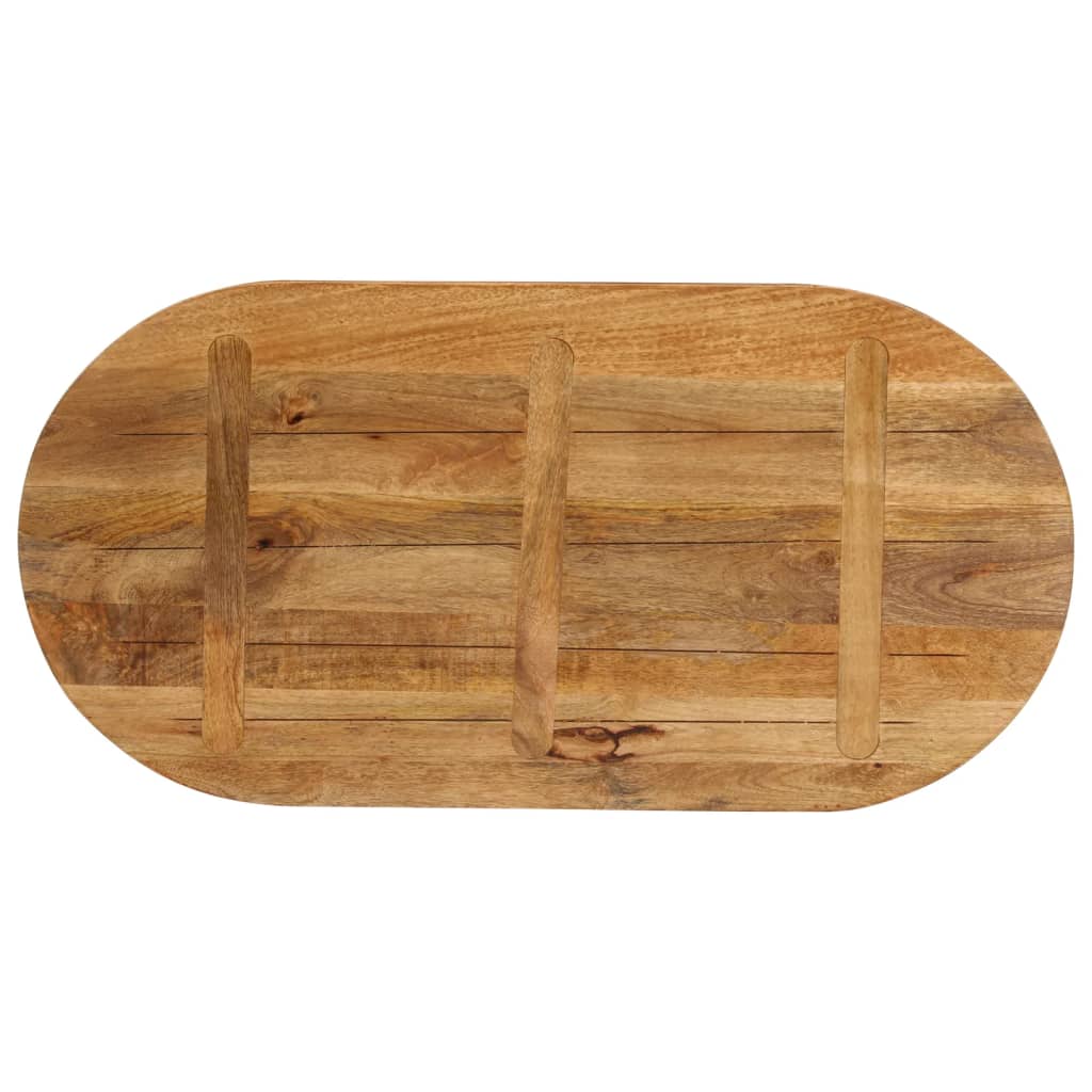 vidaXL Επιφάνεια Τραπεζιού Οβάλ 110x40x3,8 εκ. Μασίφ Ξύλο Μάνγκο