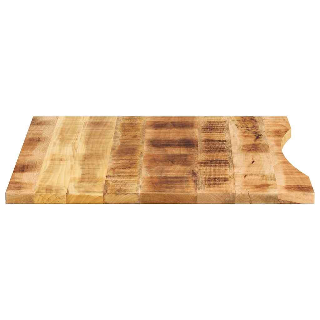 vidaXL Επιφάνεια Γραφείου Καμπύλη 110x80x2,5 εκ Μασίφ Ακατ. Μάνγκο