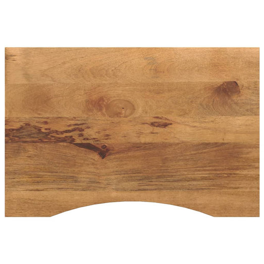 vidaXL Επιφάνεια Γραφείου Καμπύλη 100x50x2,5 εκ Μασίφ Ακατ. Μάνγκο