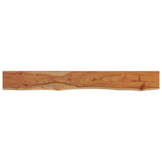 vidaXL Ράφι Επιτοίχιο Ορθ. Live Edge 140x20x2,5 εκ. Μασίφ Ξύλο Ακακίας