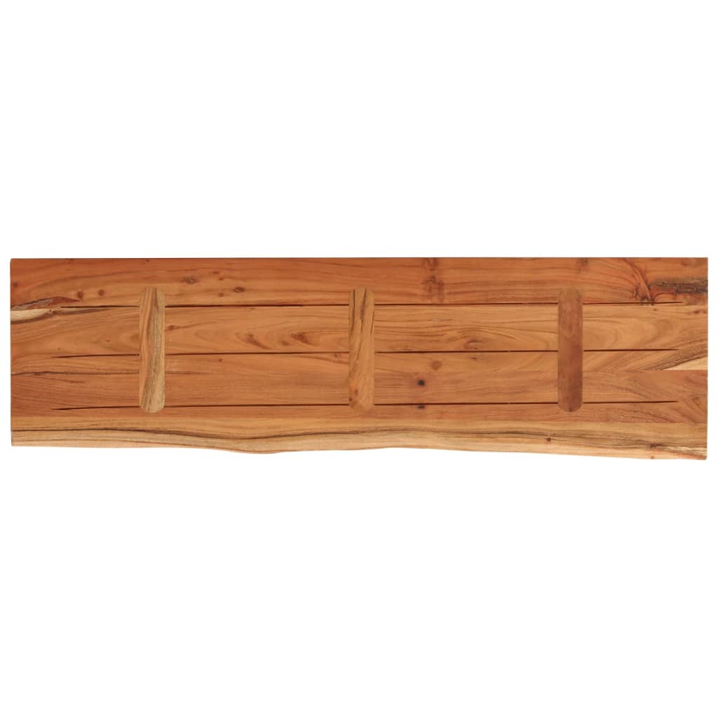 vidaXL Ράφι Επιτοίχιο Ορθ. Live Edge 90x30x2,5 εκ. Μασίφ Ξύλο Ακακίας