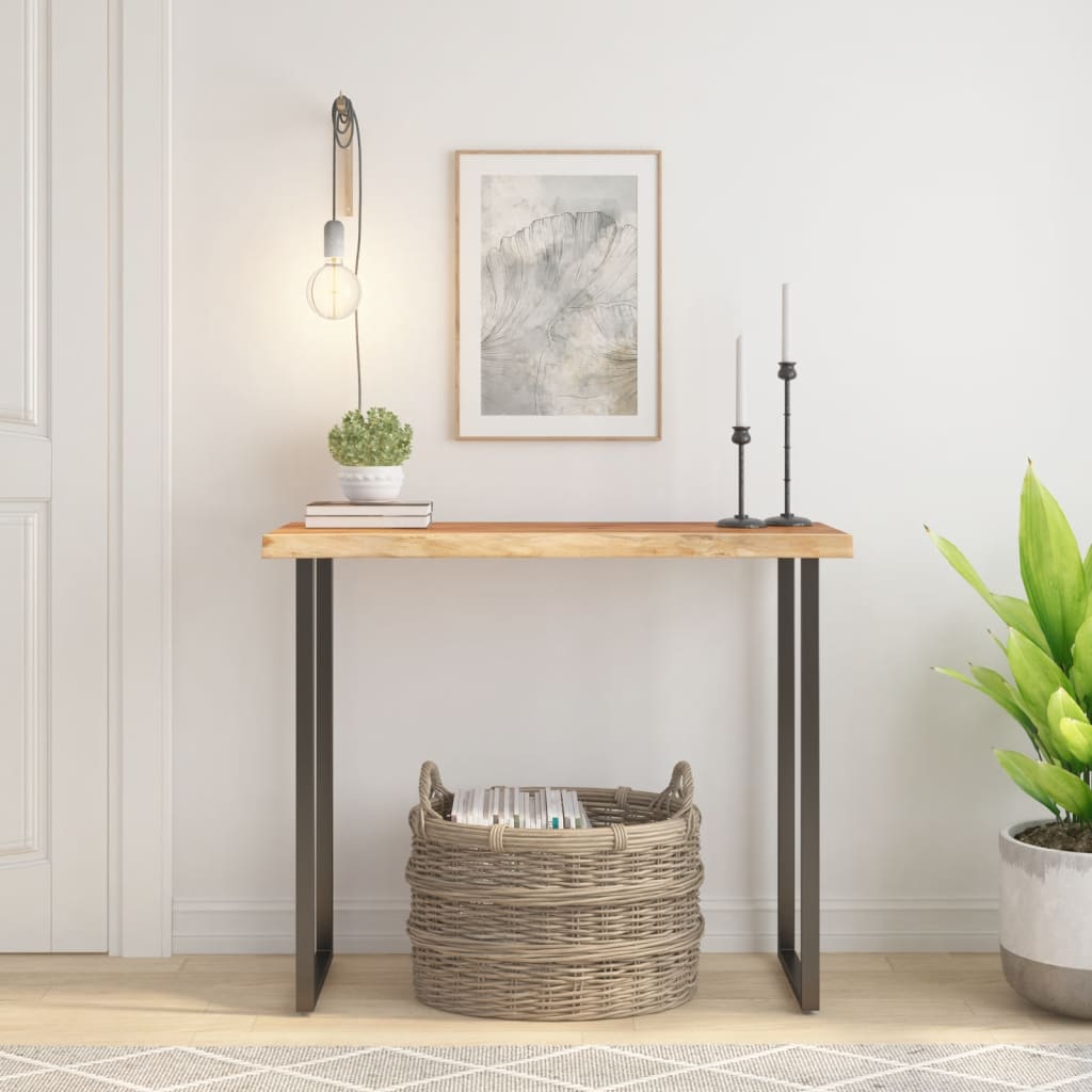 vidaXL Επιφάνεια Τραπεζιού Ορθογώνια 100x40x2,5 εκ. Μασίφ Ξύλο Ακακίας