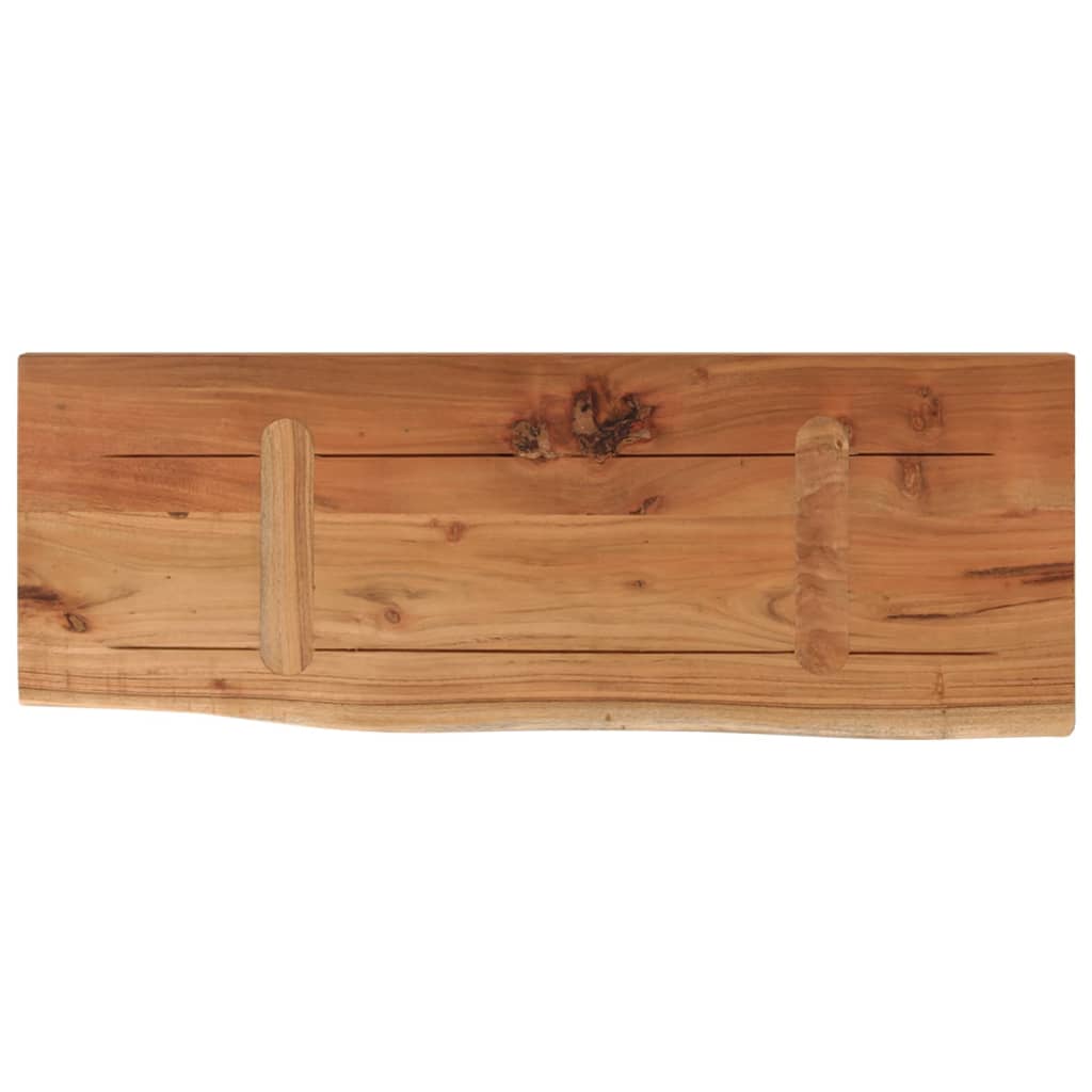 vidaXL Ράφι Επιτοίχιο Ορθ. Live Edge 50x20x3,8 εκ. Μασίφ Ξύλο Ακακίας
