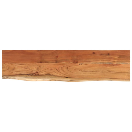vidaXL Ράφι Επιτοίχιο Ορθ. Live Edge 120x30x3,8 εκ. Μασίφ Ξύλο Ακακίας