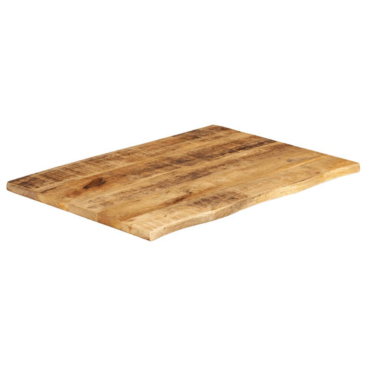 vidaXL Επιφάνεια Τραπεζιού από Μασίφ Ξύλο 70x60x2,5 εκ. με Άκρη και Ακατέργαστο Μάνγκο
