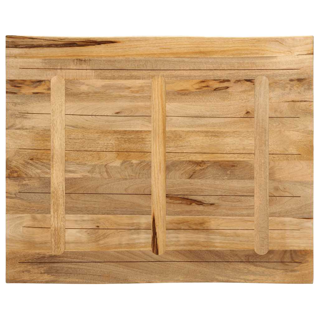 vidaXL Επιφάνεια Τραπεζιού Live Edge 100x80x3,8 εκ. από Μασίφ Ξύλο Ακατέργαστου Μάνγκο