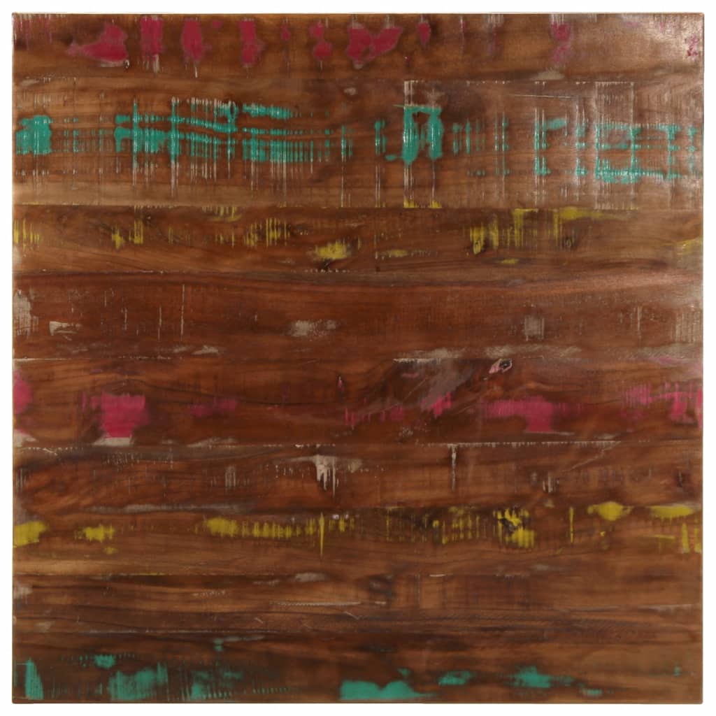 vidaXL Επιτραπέζιο 80x80x1,5 cm τετράγωνο στερεό ξύλο αναγεννημένο