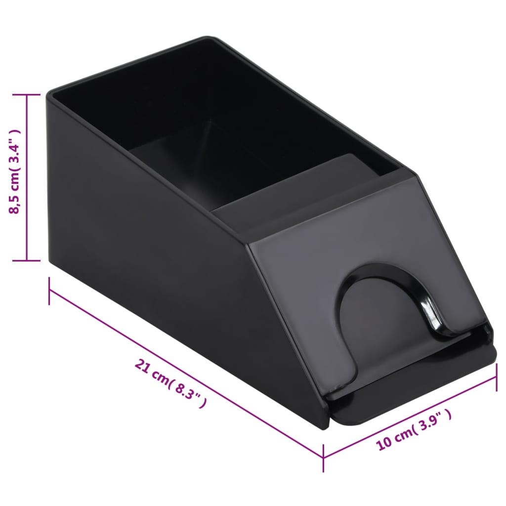 vidaXL Βάση Τραπουλόχαρτων Μαύρη για 2 Τράπουλες