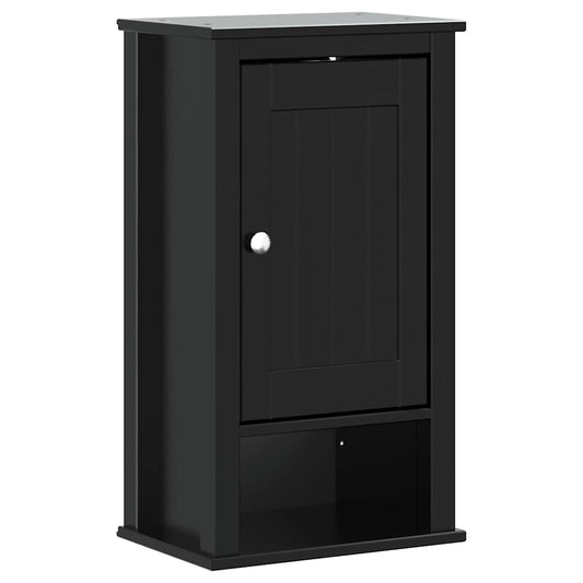 vidaXL Ντουλάπι Μπάνιου Επιτοίχιο BERG Μαύρο 40x27x71,5 εκ Μασίφ Πεύκο