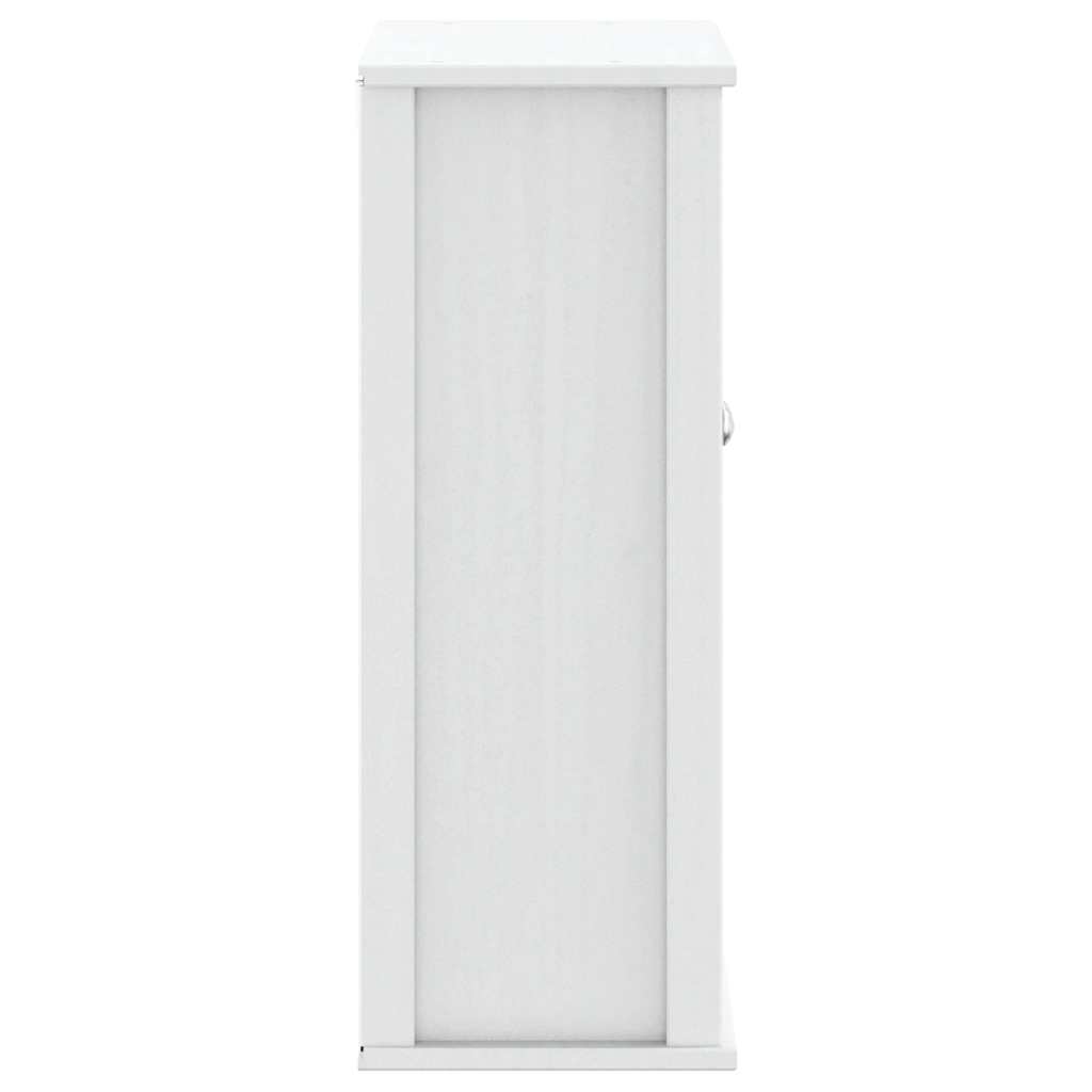 vidaXL Ντουλάπι Μπάνιου Επιτοίχιο BERG Λευκό 69,5x27x71,5εκ Μασίφ Ξύλο