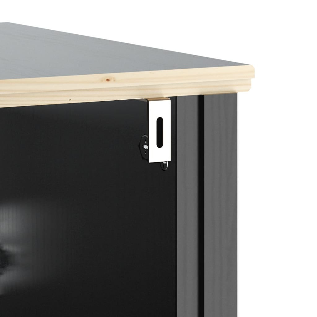 vidaXL Ντουλάπι Νιπτήρα BERG Μαύρο 60 x 34 x 59 εκ. Μασίφ Ξύλο Πεύκου