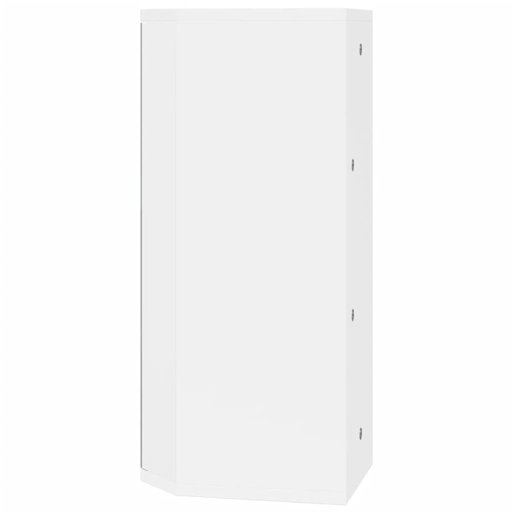 vidaXL Ντουλάπα Καθρέφτης Μπάνιου Γωνιακή Λευκή 30 x 24 x 60 εκ.