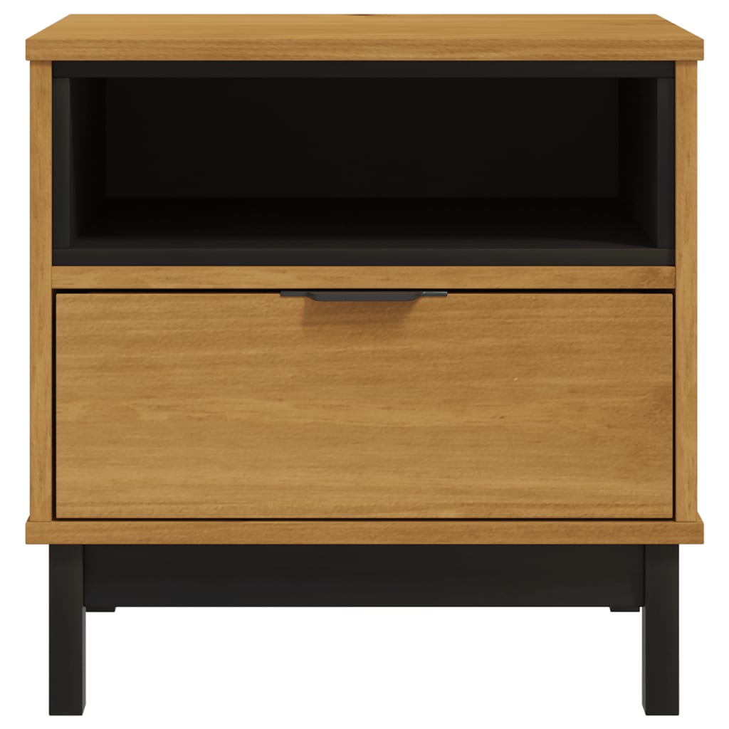 vidaXL Τραπεζάκι Βοηθητικό FLAM 50 x 50 x 50 εκ. από Μασίφ Ξύλο Πεύκου