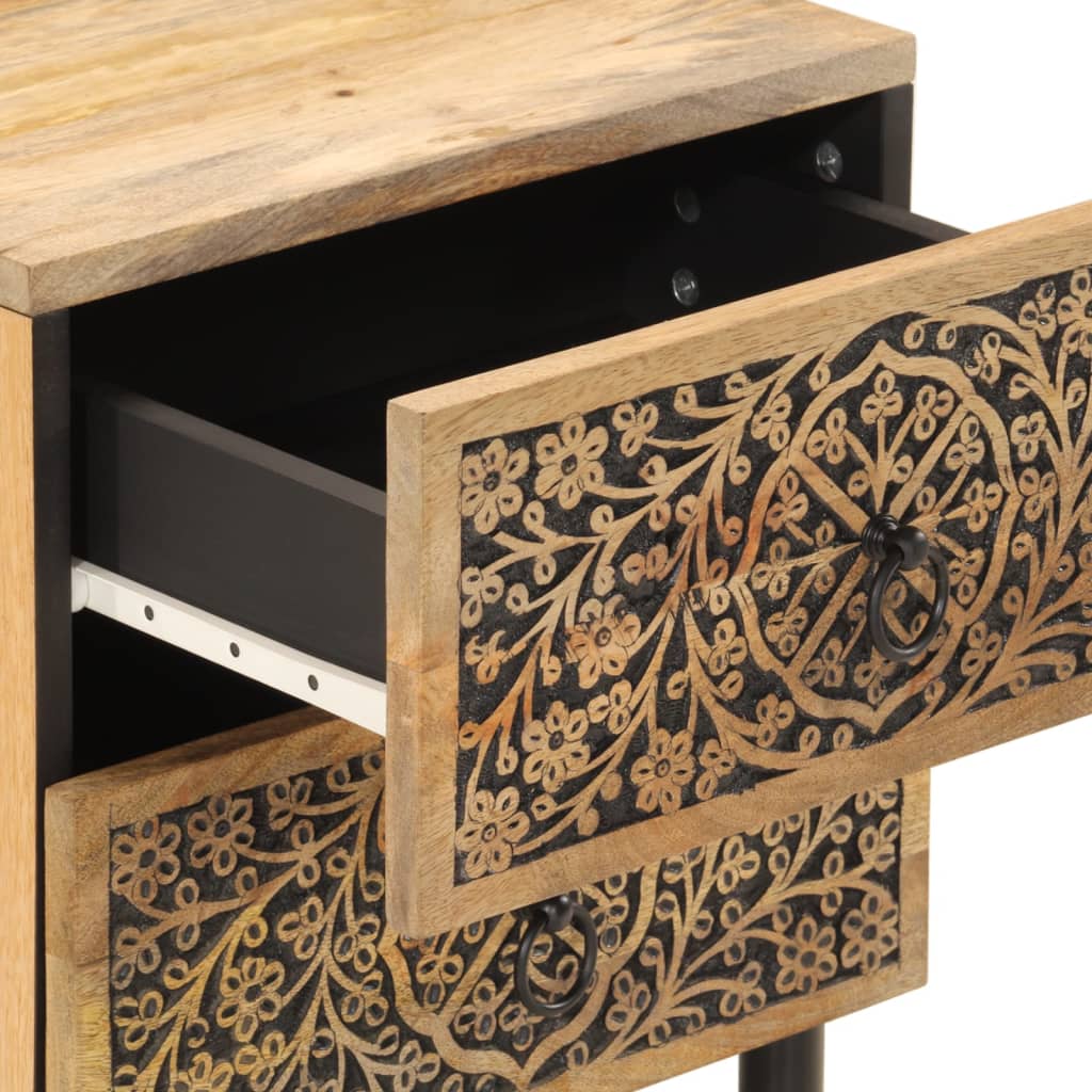 vidaXL Κομοδίνο 40 x 33 x 46 εκ. από Μασίφ Ξύλο Μάνγκο