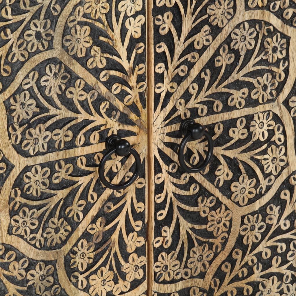 vidaXL Ντουλάπι Μπάνιου 62 x 33 x 58 εκ. από Μασίφ Ξύλο Μάνγκο