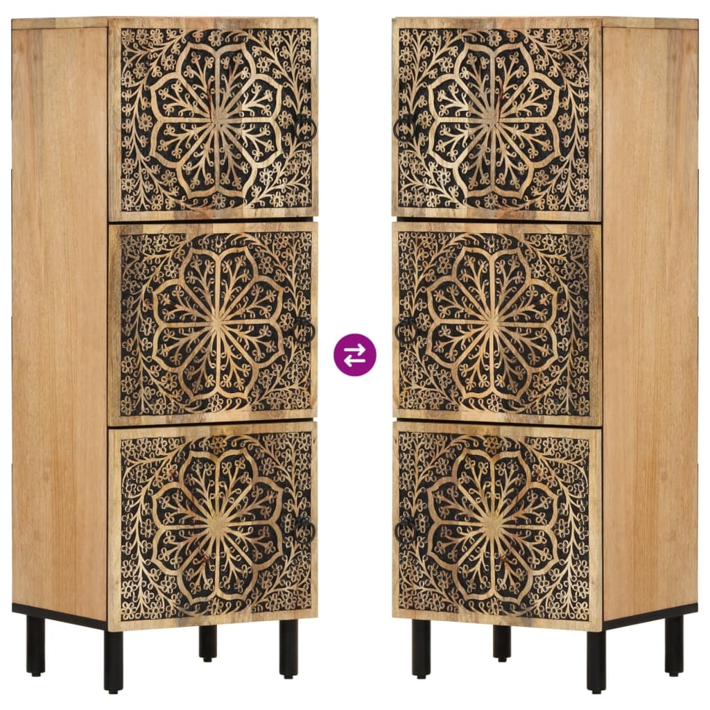 vidaXL Βοηθητικό Ντουλάπι 40 x 33 x 110 εκ. από Μασίφ Ξύλο Μάνγκο