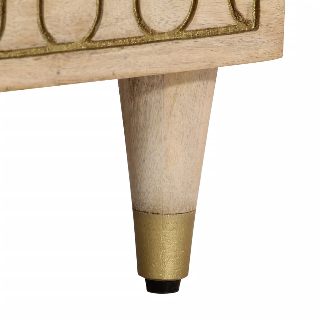 vidaXL Κομοδίνα 2 τεμ. 40 x 33 x 46 εκ. από Μασίφ Ξύλο Μάνγκο