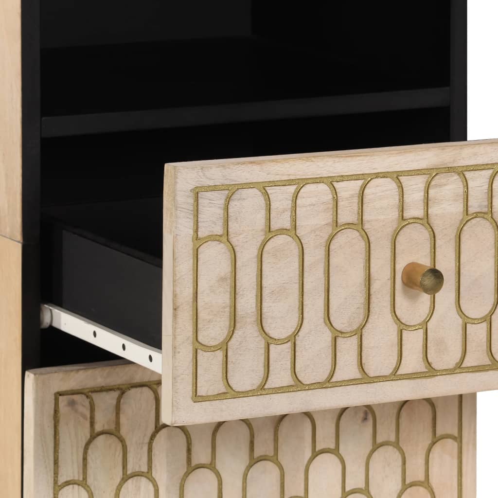 vidaXL Ντουλάπι Μπάνιου 38 x 33 x 160 εκ. από Μασίφ Ξύλο Μάνγκο