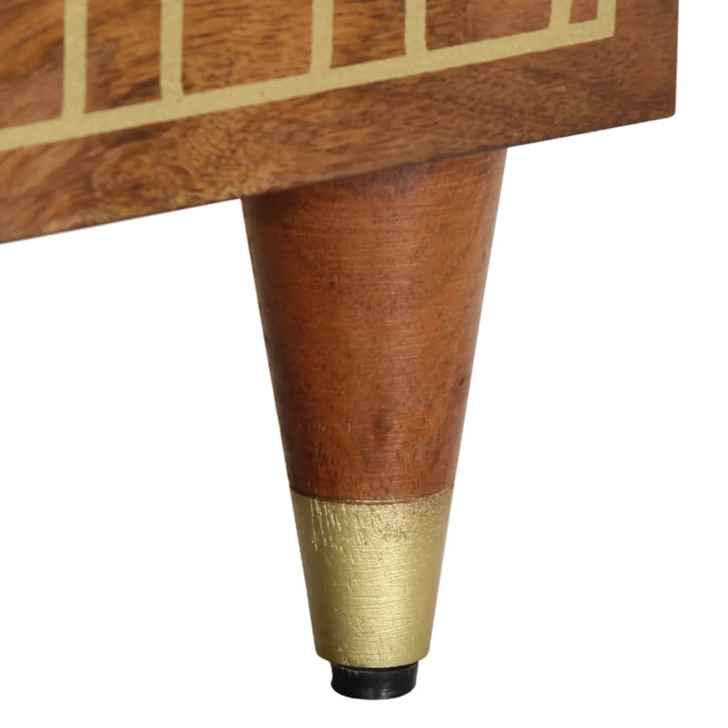 vidaXL Κομοδίνο 40 x 33 x 46 εκ. από Μασίφ Ξύλο Μάνγκο